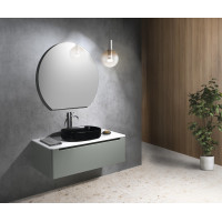 Sapho DARA CUT zrcadlo s LED podsvícením 20W, ø 100x90cm, topná fólie 34900CI