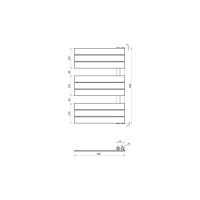 Aqualine MYTHOS otopné těleso 500x830mm, bílá LLM508W
