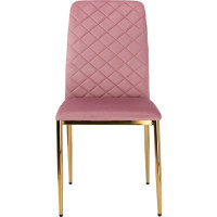 Jídelní židle MAVERIK Velvet - růžová/zlatá