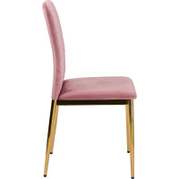 Jídelní židle MAVERIK Velvet - růžová/zlatá