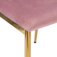 Jídelní židle MAVERIK Velvet - růžová/zlatá