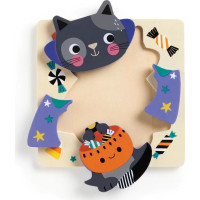 Mudpuppy Dřevěné halloweenské puzzle sada 4 puzzle