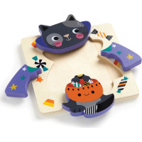 Mudpuppy Dřevěné halloweenské puzzle sada 4 puzzle