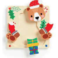 Mudpuppy Dřevěné vánoční puzzle sada 4 puzzle