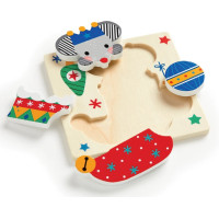 Mudpuppy Dřevěné vánoční puzzle sada 4 puzzle