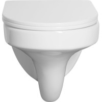 Aqualine DENICA závěsná WC mísa, Vortex Rimless, 36x52cm, bílá PS8512