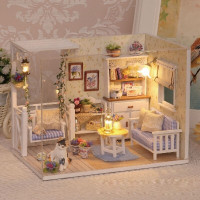 Miniatura domečku Obývací pokoj retro s LED osvělením