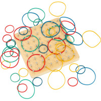 Geoboard - dřevěná motorická hra s gumičkami