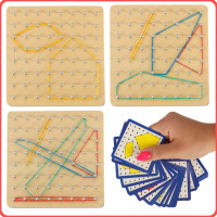 Geoboard - dřevěná motorická hra s gumičkami