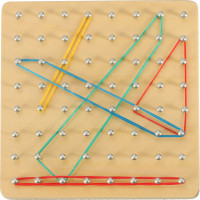 Geoboard - dřevěná motorická hra s gumičkami