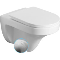 Aqualine DENICA závěsná WC mísa, Vortex Rimless, 36x52cm, bílá PS8512