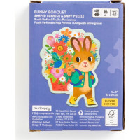 Mudpuppy Puzzle s blahopřáním Zajíček s kyticí