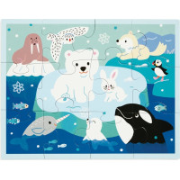 Mudpuppy Puzzle v taštičce Lední přátelé 12 dílků