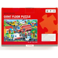 Mudpuppy Velké podlahové puzzle Záchranná vozidla 48 dílků
