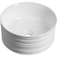 Sapho ALETTE keramické umyvadlo na desku, vysoké, Ø 41cm, bílá AR459
