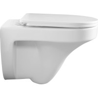 Aqualine DENICA závěsná WC mísa, Vortex Rimless, 36x52cm, bílá PS8512