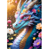 TREFL Puzzle Barevný drak 1000 dílků