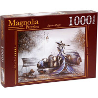MAGNOLIA Puzzle Dáma v modrém 1000 dílků