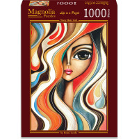 MAGNOLIA Puzzle Dívka s vlnitými vlasy 1000 dílků