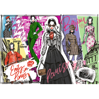 TREFL Puzzle Emily in Paris: Módní inspirace 1000 dílků