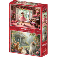 ALIPSON Puzzle Malá balerína a Romantická zahrada 2x500 dílků