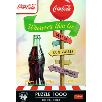 TREFL Puzzle Premium Plus Coca-Cola: Kamkoli jdeš 1000 dílků
