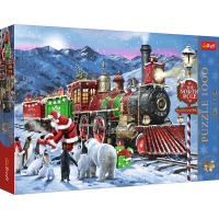 TREFL Puzzle Premium Plus Tea Time: Vánoční vlak 1000 dílků