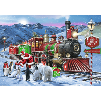TREFL Puzzle Premium Plus Tea Time: Vánoční vlak 1000 dílků