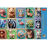 TREFL Puzzle Premium Plus Háčkovaná zvířátka 1000 dílků