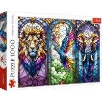 TREFL Puzzle Vitráž se zvířaty 1000 dílků
