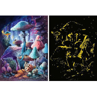 RAVENSBURGER Svítící puzzle Magické houby 500 dílků
