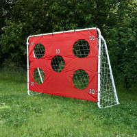 Dětská fotbalová tréninková branka 2v1 + podložka na přesnost 215 x 153 x 76 cm