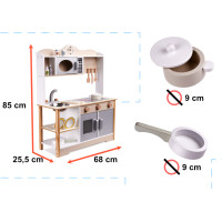 LULILO Dětská dřevěná kuchyňka MDF KUKETO + příslušenství