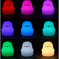 Dětské dotykové LED noční světlo RGB - Tučňák