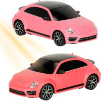 RC auto 1:24 Volkswagen Beetle-UV růžové