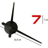Samolepicí nástěnné hodiny 80-90 cm - barevné - 12 číslic