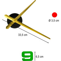 Samolepicí nástěnné hodiny 80-90 cm - barevné - 4 číslice