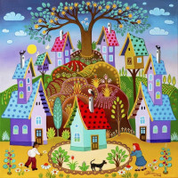 ALIPSON Čtvercové puzzle Magická zahrada 1000 dílků