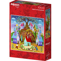ALIPSON Čtvercové puzzle Magická zahrada 1000 dílků
