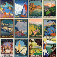 GRAFIKA Čtvercové puzzle Plakáty z Roger Broders 1000 dílků