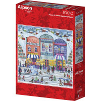 ALIPSON Čtvercové puzzle Vánoční vesnička Mír na Zemi 1000 dílků