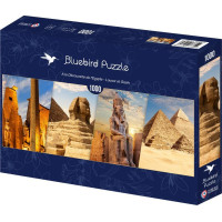 BLUEBIRD Panoramatické puzzle Objevte Egypt – Luxor a Gíza 1000 dílků