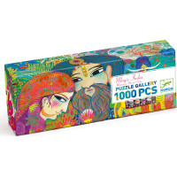 DJECO Panoramatické puzzle Kouzelná Indie 1000 dílků