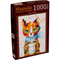 MAGNOLIA Puzzle Barevná kočka 1000 dílků