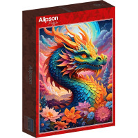 ALIPSON Puzzle Barevný drak 1000 dílků