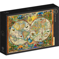 GRAFIKA Puzzle Mapa tvorů Země 1000 dílků