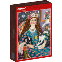 ALIPSON Puzzle Milovnice zvířat 1000 dílků