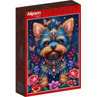 ALIPSON Puzzle Pejsek v říši květin 1000 dílků