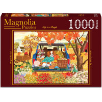 MAGNOLIA Puzzle Pes v autě 1000 dílků