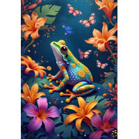 ALIPSON Puzzle Žabka a motýlci 1000 dílků